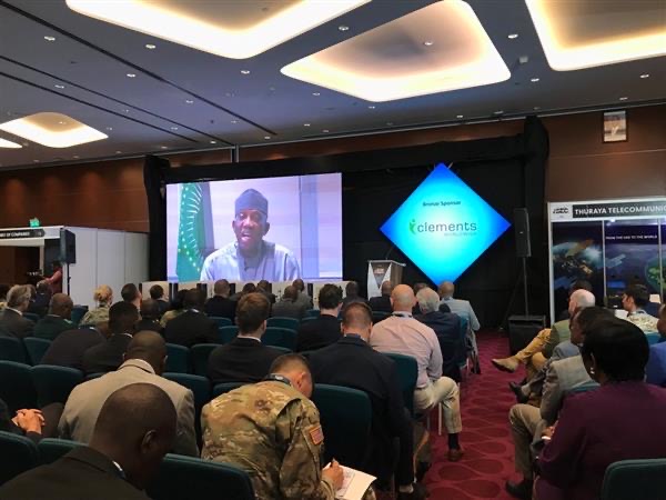 Tweet_Clements's tweet image. Opening remarks from keynote Amb. @Bankole_Adeoye at the #ASEC2023 Conference where he discussed his efforts to maintain peace and stability by taking a comprehensive look at the threats of cyber security, AI and the latest in drone technology. @PnyxLtd