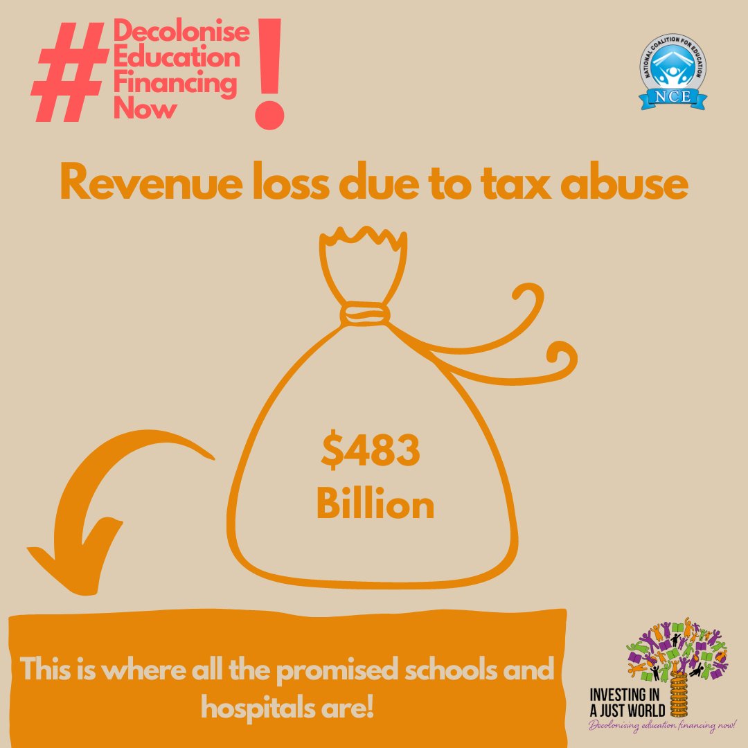 Did you know that global tax abuse amounts to a massive $483 billion? 

Let's demand tax justice and redirect these resources towards education. Together, we can make a difference! #DecoloniseEducationFinanceNow #GAWE2023
