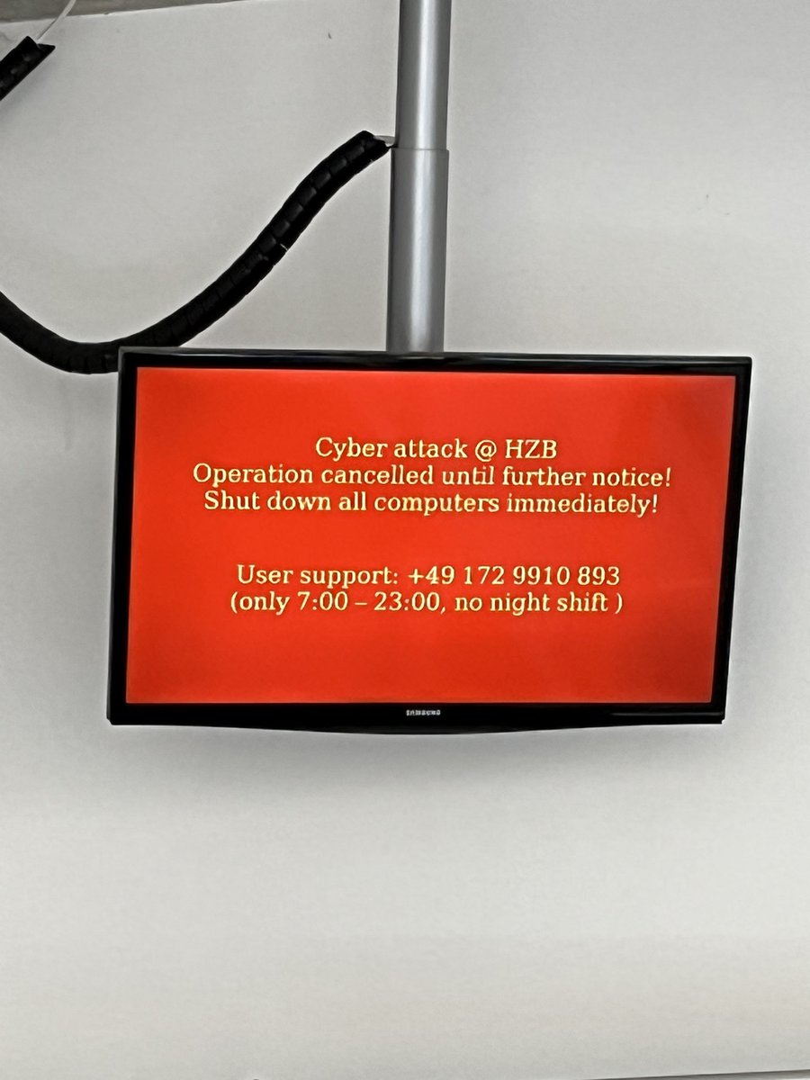 Attacking scientific institutions for ransom is a devastating crime…to all scientists: take special care when opening documents and links send by e-mail. #BESSYII @HZB_BESSY #cyberattack