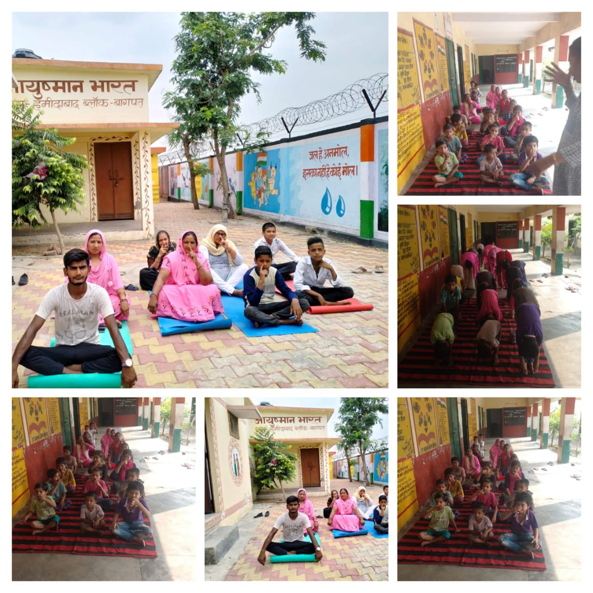 International yoga day celarbarated @ hwc hamedabad block baghpat