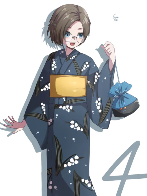 エプリルにも浴衣着てもらうぞ!! 4月の花ってことですずらん柄  #GGST