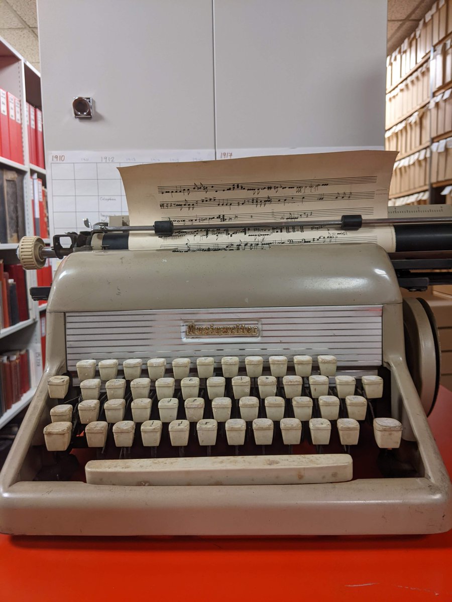 stbridefdn's tweet image. We have the perfect item in our collection for today's #MusicDay and #WritingDay - the Musicwriter typewriter used to type out musical notation.

Invented by composer and inventor Cecil Effinger in 1954.

#Library #Collections #Heritage #Typewriters