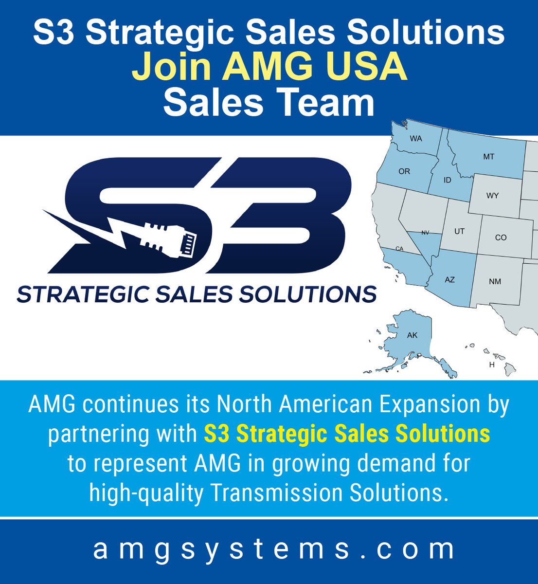 S3 Strategic Sales Solutions join the AMG Western American sales force. Click this link to read more.. bit.ly/3JoI2Ux #industrialethernet #madeinuk #networkssecurity