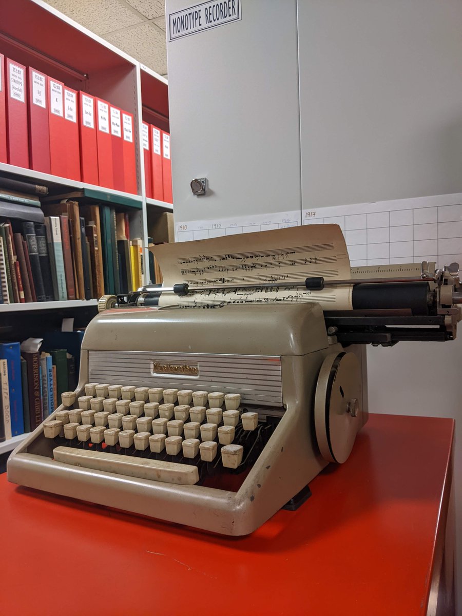 stbridefdn's tweet image. We have the perfect item in our collection for today's #MusicDay and #WritingDay - the Musicwriter typewriter used to type out musical notation.

Invented by composer and inventor Cecil Effinger in 1954.

#Library #Collections #Heritage #Typewriters