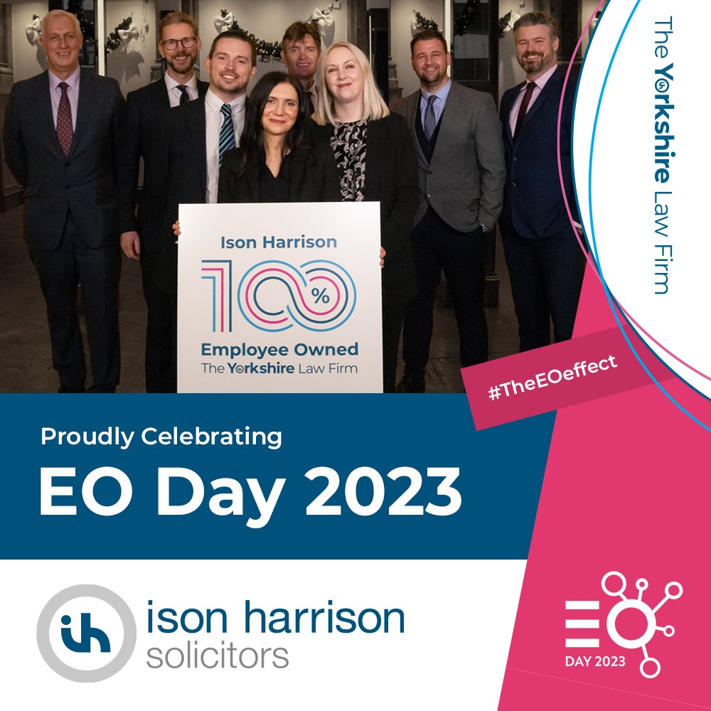 This Friday 23rd June, we will be celebrating EO Day, an opportunity for employee-owned businesses to mark the occasion by raising awareness of the benefits of employee ownership.

Ison Harrison is proud to be a 100% employee-owned law firm 🙌

#TheEOeffect <a href="/EmployeeOwned/">Employee Ownership Association (eoa)</a>