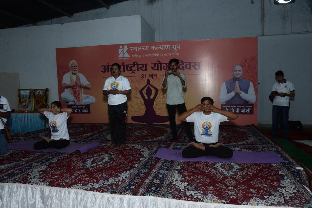 The Students, teachers and guests performed yoga including 13 minutes suryanamsakar 12 rounds and  took pledge to make it a daily life routine. 
Dr. Sarvesh Agarwal sir gave vote of thanks in the end .