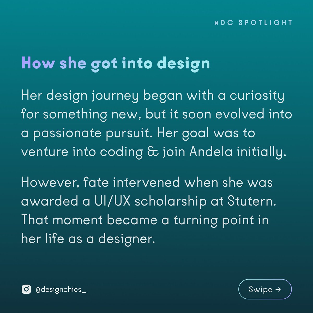 Designchics's tweet photo. It is another Design Chics Spotlight episode 🥳

This Wednesday, we have the pleasure of featuring one of the Design Foundry mentors, Olajumoke Abdulazeez, a Product Designer @seamfixltd https://t.co/tJNGame7rJ