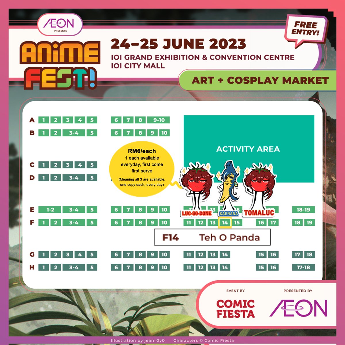 My catalogue for Anime Fest at IOI CITY MALL (Putrajaya branch)! Part 2/2 They will be in a folder at friend's booth, F14: Teh O Pandaworks Please note that some prints will not be reprinted again for events once they sold out #animefestioicitymall #genshinimpact #dgrayman
