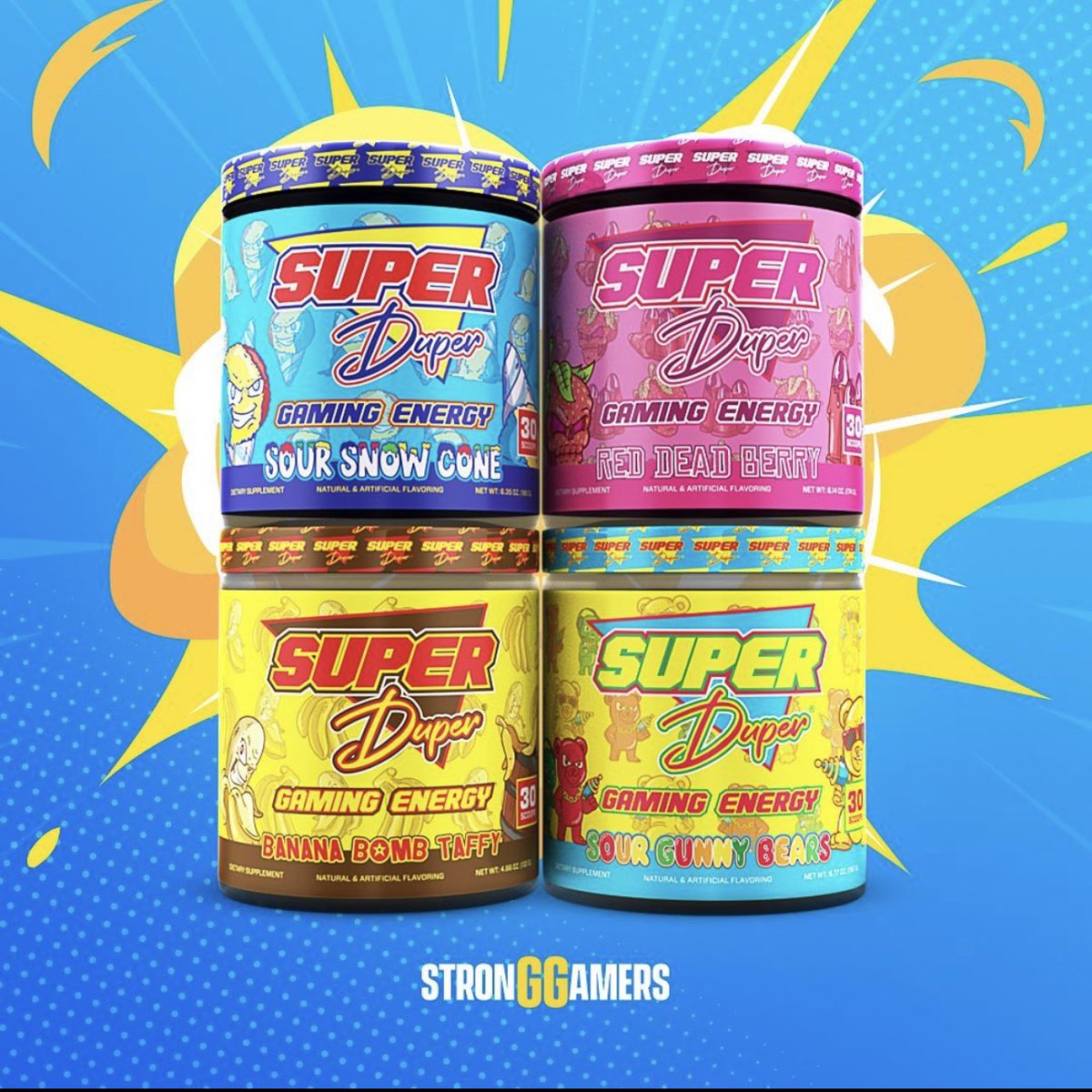 StrongGamers's tweet photo. 🎮 Supercharge your Gaming Sessions with Super Duper Gaming Energy! 🚀💥

🔥 Calling all Stronggamers! 🔥 Are you ready to level up your gaming experience to new heights? Look no further because we've got the ultimate secret weapon to unleash your full potential! #GameOn https://t.co/VTx5S9akO6