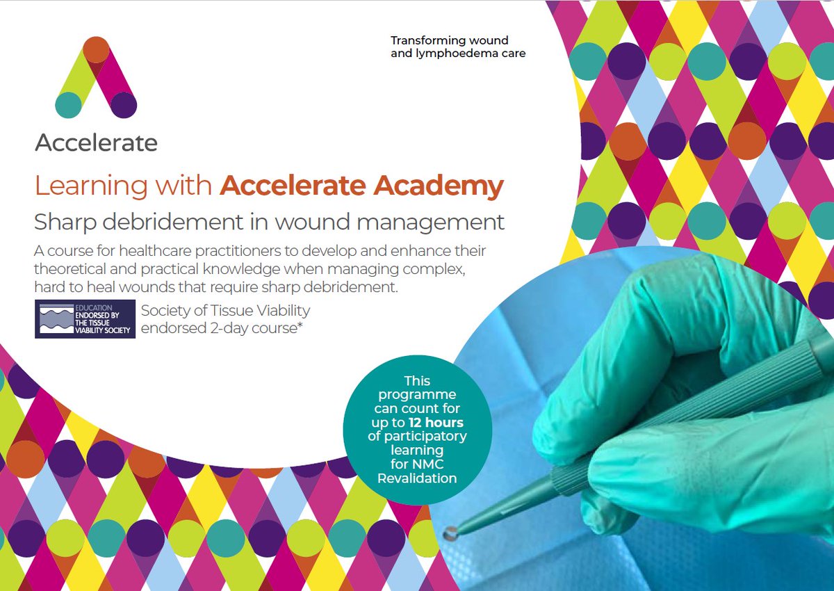 AccelerateCIC's tweet photo. We're only running two more cohorts of our @SoTV_UK endorsed course "Sharp debridement in wound management" this year. SIGN UP BEFORE THEY GO!!
https://t.co/werZaa5rzW #sharpdebridement #Woundcare #tvN #TissueViability #elearning https://t.co/6r6zk2hCwi