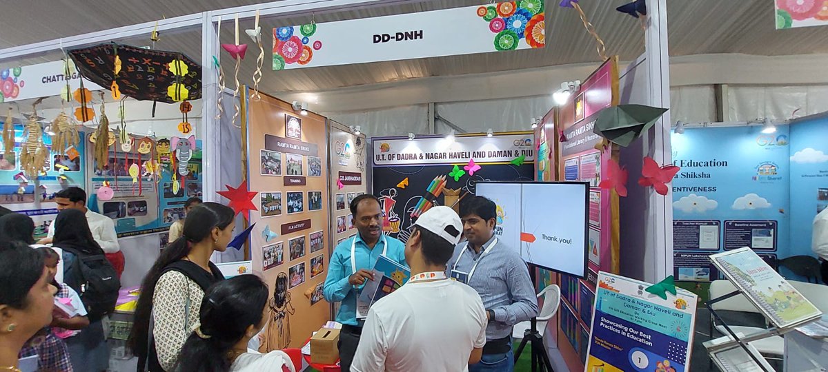 BRCKhanvel's tweet photo. Stall No. 65 of UT of DNH &amp; DD at Exhibition based on #NIPUN_BHARAT organized by @EduMinOfIndia attracting students to know more about UT of DNH &amp; DD. @dpradhanbjp @DocArunt @Jatin_bti @drapurvasharma @DietDnhdd @SPPUUpdates @ciet_ncert @ncert @AsliAzadiDainik @VartmanPravahD https://t.co/7ptS85NNou