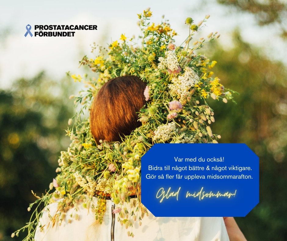 #Gladmidsommar! 🌺 Hoppas alla njuter av en härlig dag. 

Önskar vi på Prostatacancerförbundet. 💙

#prostata #cancer #prostatacancer #prostatacancerförbundet #kampenmotprostatacancer #hälsa #sjukvård #sjukdom #välgörenhet #prostatacancervård