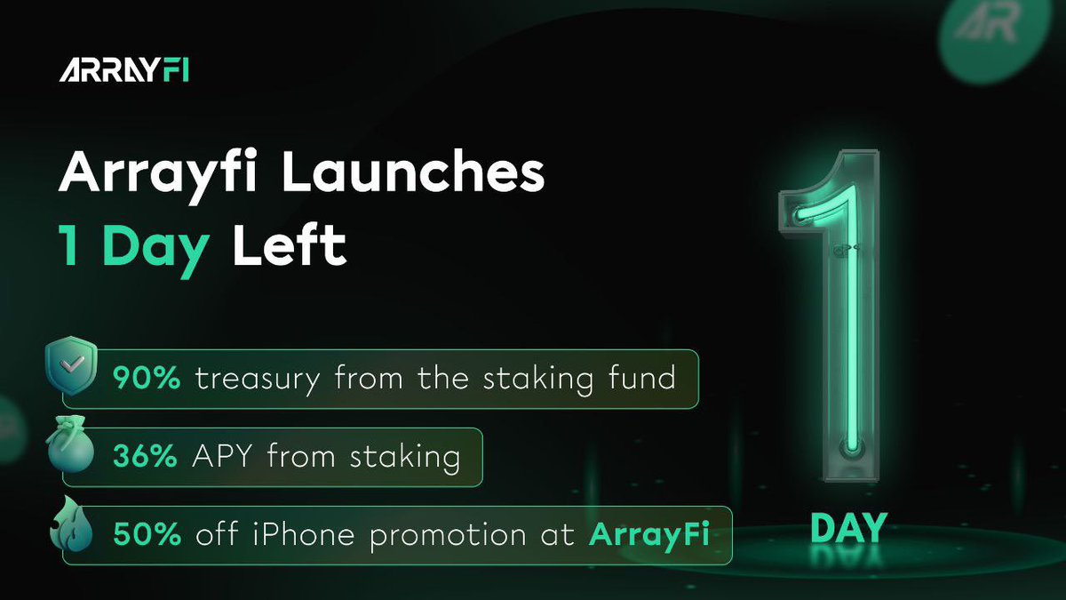$30 | 435.000 IDR ~ 15 HOURS [R1932] 

— RT this & RT, Like + Comment something nice on @Array_Protocol📌

————————

ArrayFi will launch tomorrow! 🔥Do not miss it!

✅Follow the tutorial
youtube.com/@ArrayFi_Liza & buy $ARA at 1U: arrayfi.tech