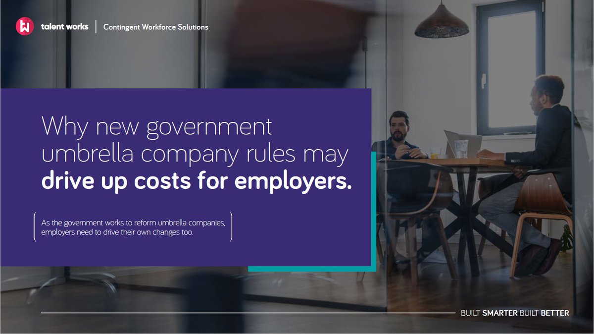 mytalentworks's tweet image. The government&apos;s proposed new rules on #umbrellacompanies could have a significant effect for many businesses. We&apos;ve condensed their 58-page report into the key points. Find out how your business could be affected:
lp.talent-works.com/risks-of-using…
#contingentworkforce