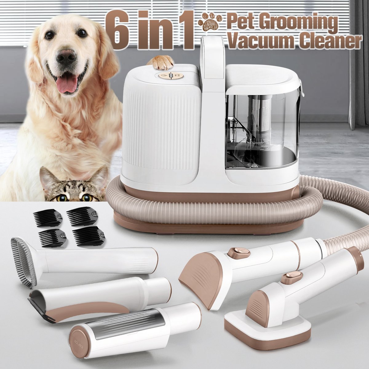 Pet Grooming Tools Vacuum Dog Cat Hair Remover Deshedding Brush bit.ly/3NGGHen #catgrooming #petgrooming #groomingtools #doghaircut #cathair #petlovers #hairremover #hairtrimmer #cat #dog