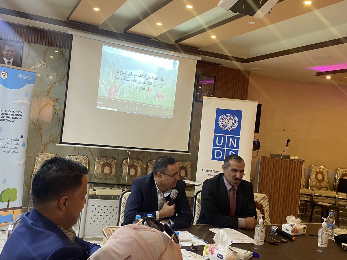 #HappeningNow from #Tafilah_ governorate launching event of @theGCF project 'Building Resilience to cope with #Climate_change through improving #water use efficiency in #agriculture sector in partnership with @FAOJordan @MoENVJo #MoA #MWI