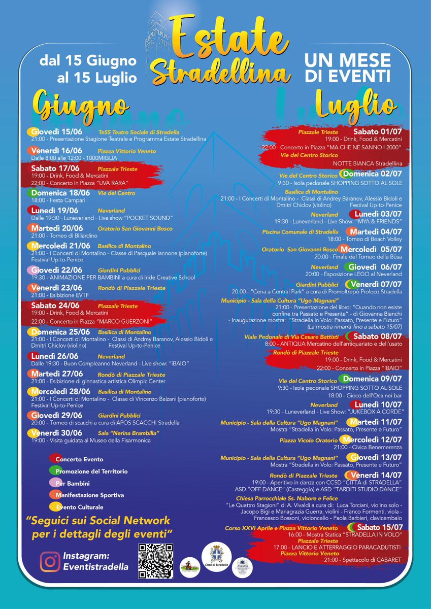 📷L“Estate Stradellina by Festibar” è iniziata: un intero mese ricco di eventi fino al 15 luglio📷📷.. non mancare! Grazie a #ComuneStradella #AssociazioneCommerciantidellaProvinciadiPavia sede territoriale di #stradella e #PROMOLTREPOProLocoStradella