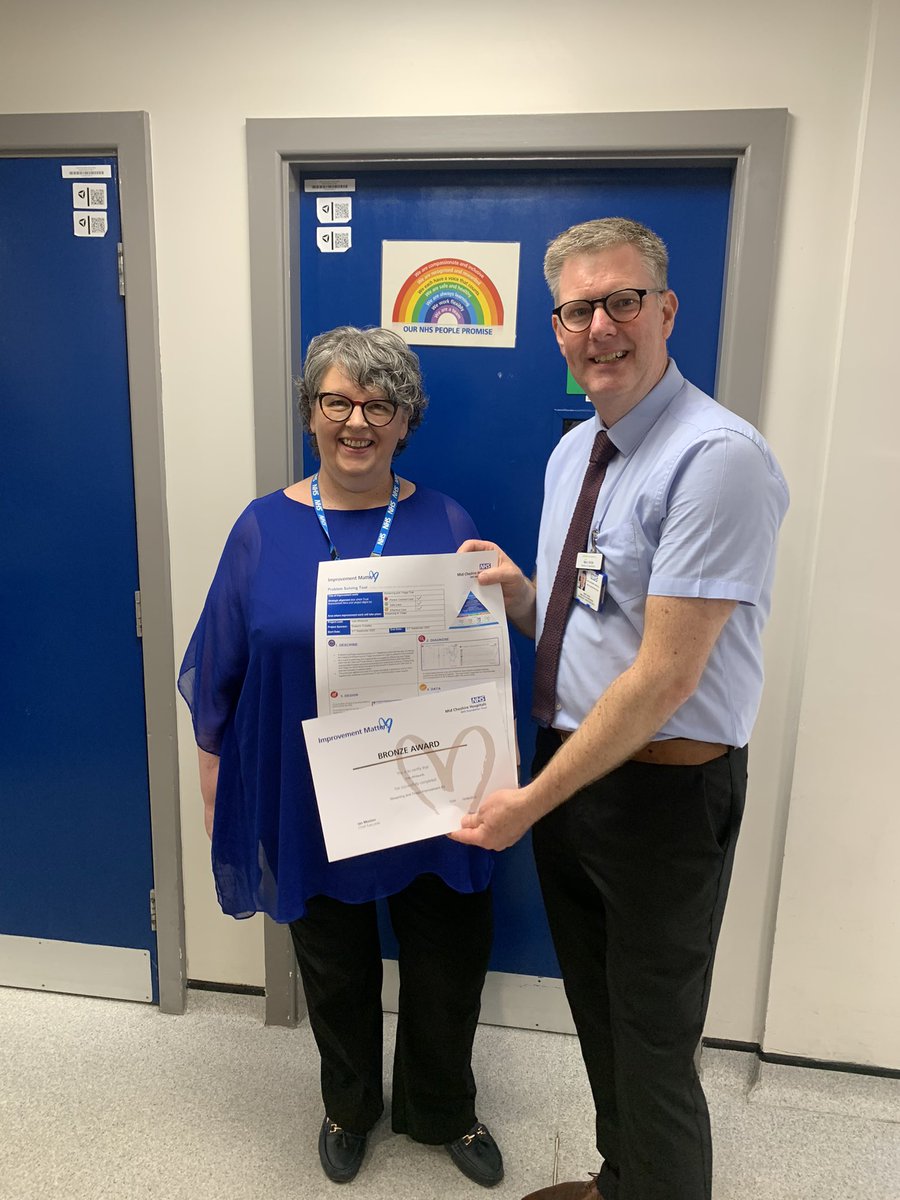 A well deserved Gold Improvement Matters Award for Julie, Jane and the Discharge Lounge and a Bronze for the ED streaming and triage improvement work. Congratulations 👏 @JulieWh65744791 @wildym6 @mchtimprovement