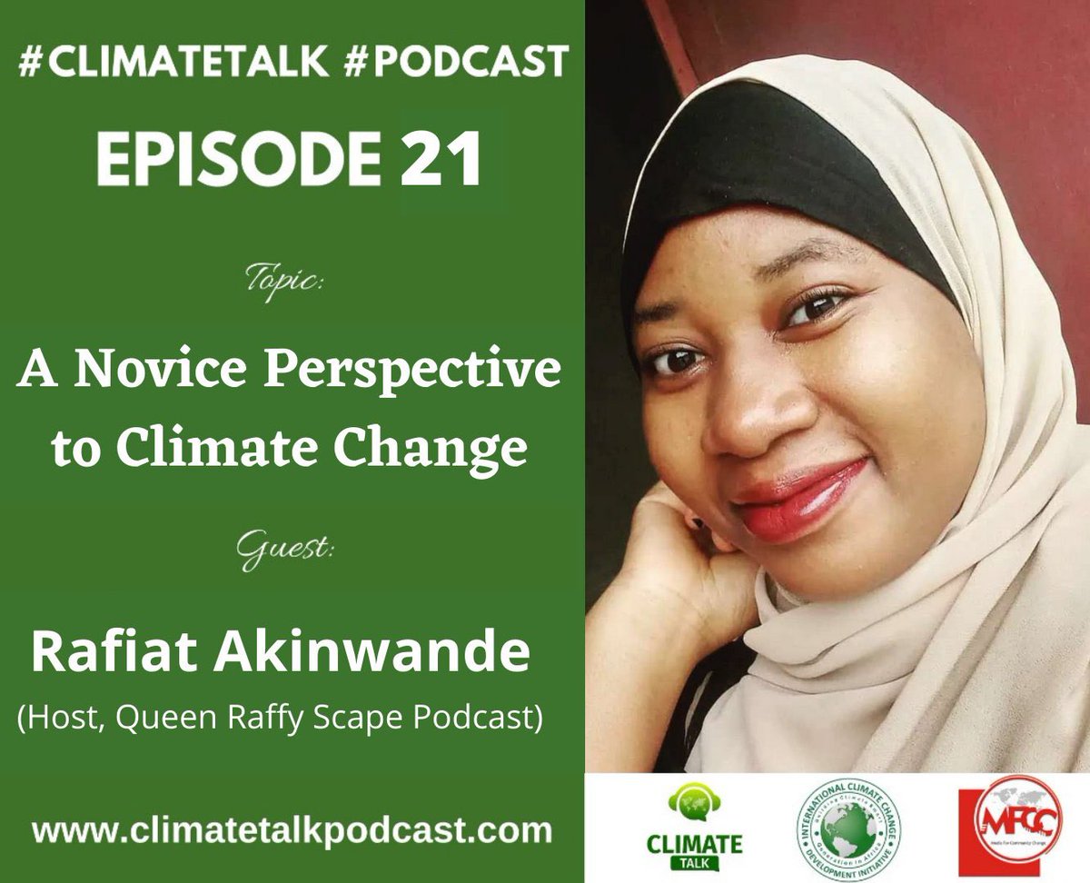 Are you just starting your climate activism or advocacy journey and a little bit unsure of what climate change is? 

Then let’s #Throwback to our episode of the <a href="/ClimateTalkPodd/">The Climate Talk Podcast</a> with <a href="/Queen_Raffy/">Podcast Producer|Editor Extraordinare</a> on A novice Perspective to #ClimateChange. 

Listen on: climatetalkpodcast.com