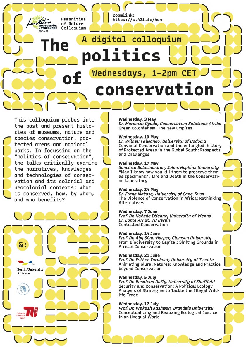 Join us today, 1-2pm CET, for @EstherTurnhout on "Animating plural Natures: Knowledge and Practice beyond Conservation" as part of our online series about the politics of conservation. Zoom link s.42l.fr/hon #conservation
