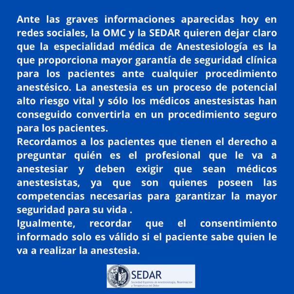 El presidente de @ASECMA y la mayoría de la Junta Directiva se adhiere al documento emitido por @sedar_es y la OMC.