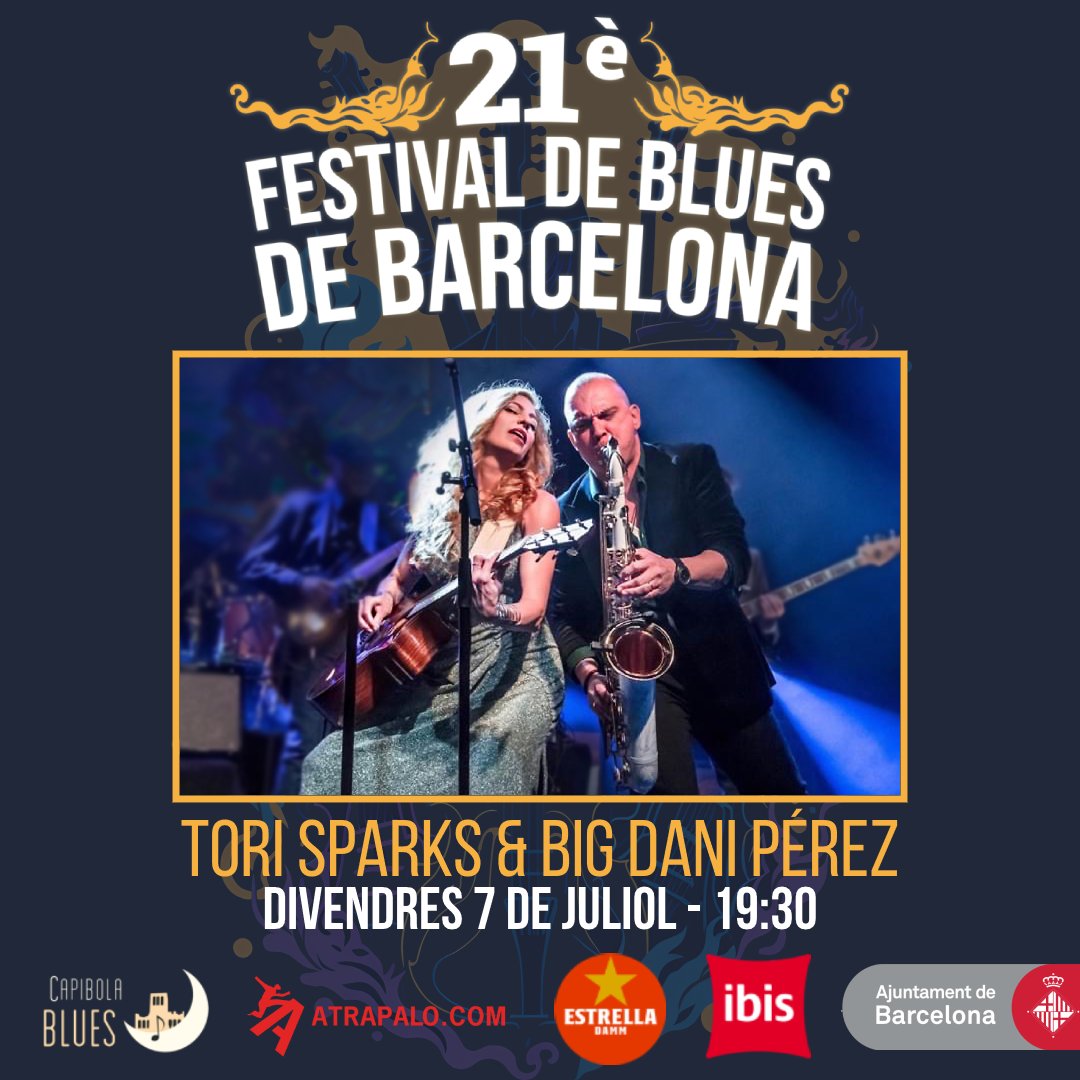 📢Us anem presentant els i les artistes que ens acompanyaran en el #FestivaldeBluesdeBarcelona!

➡️<a href="/torisparks/">Tori Sparks</a> i <a href="/BigDaniPerez/">Dani (Big Dani)</a> obren el festival el divendres 7 de juliol a les 19.30h

📍Al Pati de la Seu de <a href="/Bcn_NouBarris/">Districte de Nou Barris</a> 
No t'ho pots perdre!!!

festivalbluesbarcelona.com/ca