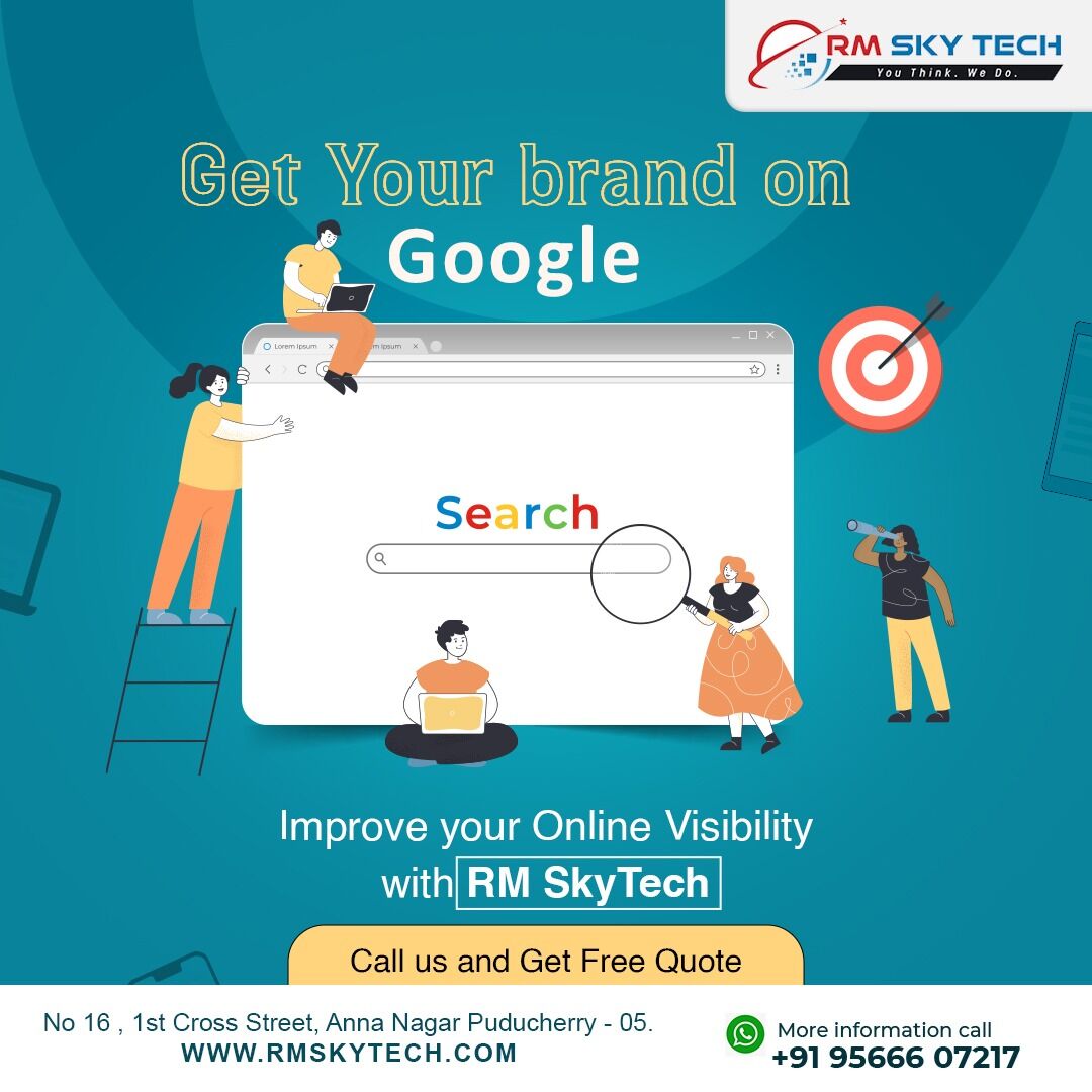 RMSkyTech1's tweet photo. 🚀 Get Your brand on Google 🌐

🔍 Improve your Online Visibility with RM SkyTech 💻

Get Free Quote: https://t.co/ErbRIt23ig

#RMskytech #GoogleVisibility #OnlineMarketing #SEO #DigitalMarketing https://t.co/oTyptAVTSV
