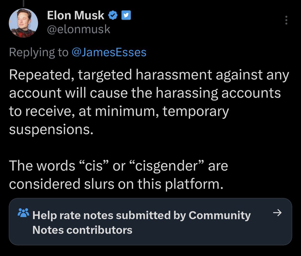 How is cis and cisgender a slur it's about as offensive as saying to someone online who is heterosexual they are heterosexual. Again another reason why Twitter will eventually be replaced especially when it’s getting to this ludicracy.