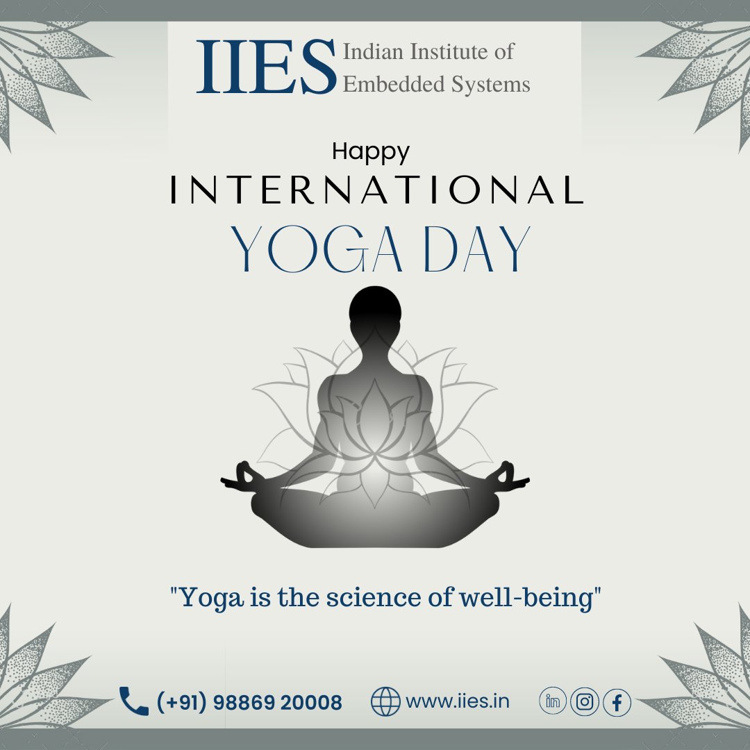 IIES_Bangalore's tweet image. Happy International Yoga Day 🧘♂️
.
WEBSITE: iies.in
#embeddedsystems #embeddedprogramming #embeddedprojects #YogaDay #embeddedtrainingsystems