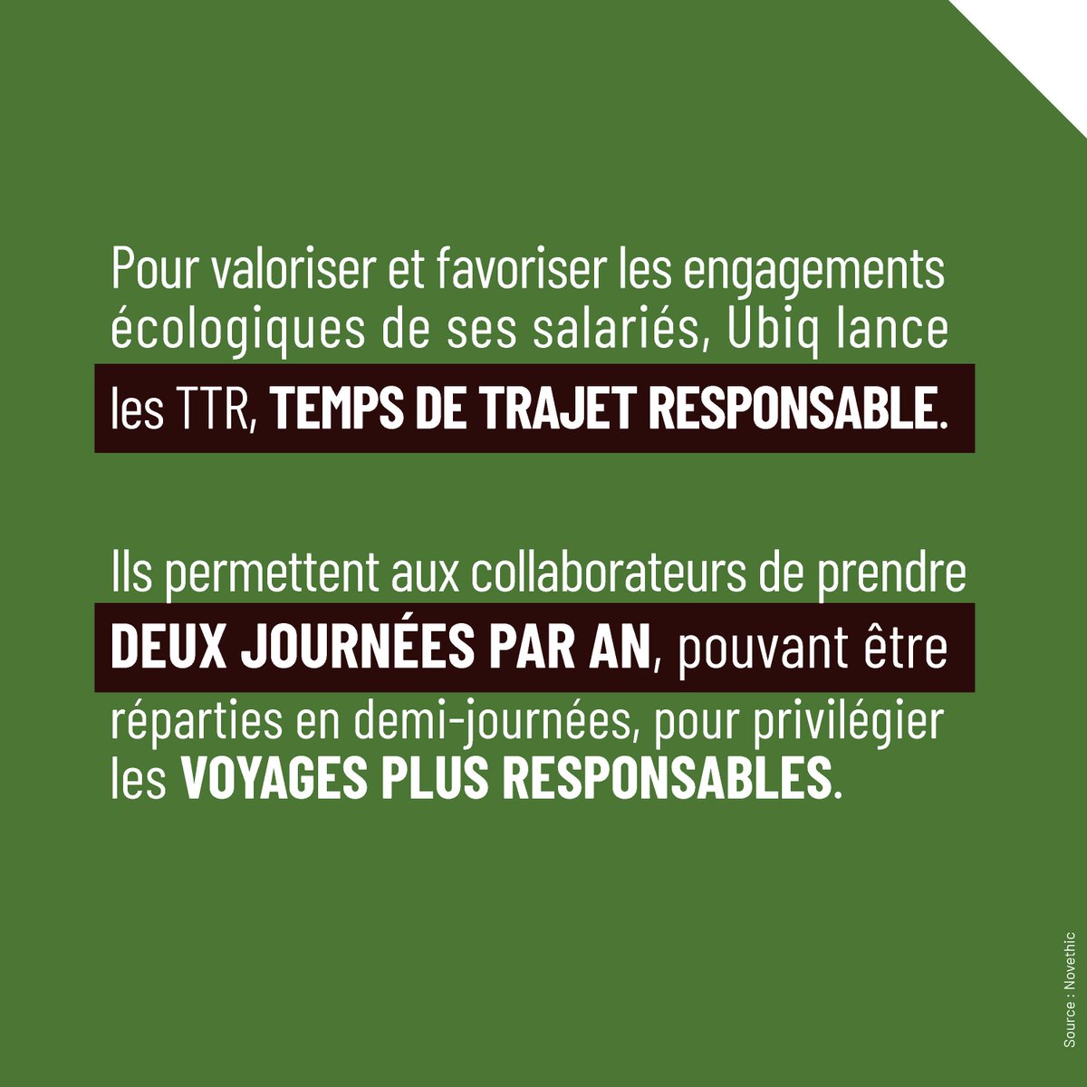 BONNE PRATIQUE I
Permettre à ses collaborateurs de prendre le #temps de se déplacer de manière plus #responsable <a href="/ubiqsmart/">Ubiq</a>