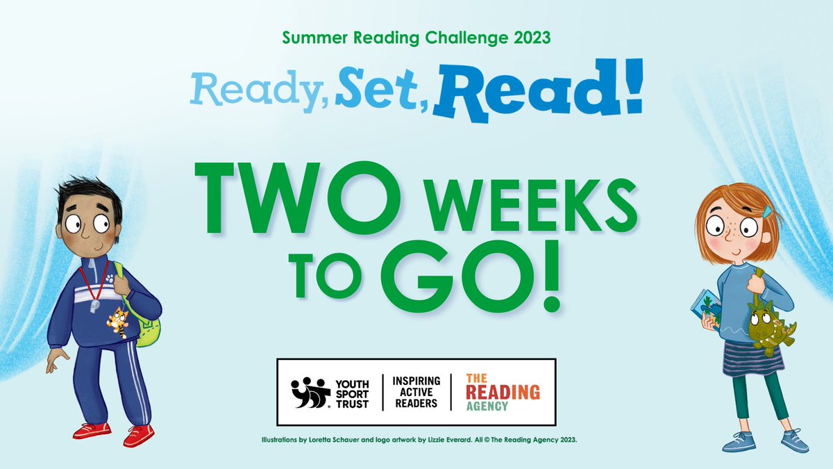 🏃🏼‍♀️2 WEEKS TO LAUNCH DAY🏊🏼‍♂️

Looking for a way to keep children active over the summer break?
This year’s #SummerReadingChallenge, #ReadySetRead! will inspire children to keep their minds & bodies active with physical play and reading. 

Sign up in libraries from Mon 10th July 2023