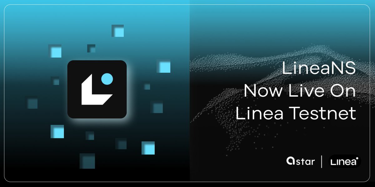 🔥Get ready for the Linea Revolution! Linea Name Service (LineaNS), is initiated by the first omnichain naming service @star_protocol and built on @LayerZero_Labs. The service is live on @LineaBuild Testnet!

🌐Join here: lineans.domains

#Domain #NFT #Web3 #DID #LineaNS