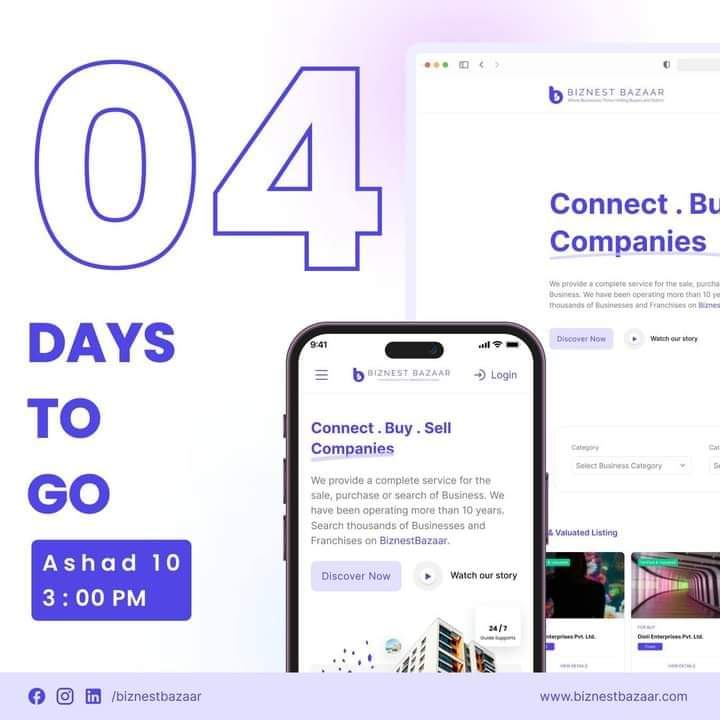 aroonsatyaal's tweet image. A special service business is approaching the town. Four more days to go.
#biznestbazaar #ecommerce #buy #sell #company #franchise