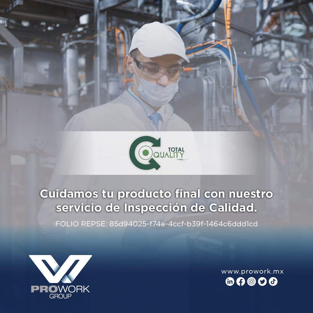 ProworkGroupMx's tweet photo. Con #TotalQuality se mide, examina, evalúa y prueba las características de tus productos, asegurando la calidad del producto final.
Dando un valor agregado a la cadena de suministro.
#Inspeccióndecalidad
#GrupoProwork
FOLIO REPSE:
85d94025-f74e-4ccf-b39f-1464c6ddd1cd https://t.co/rNdVDvFrRu