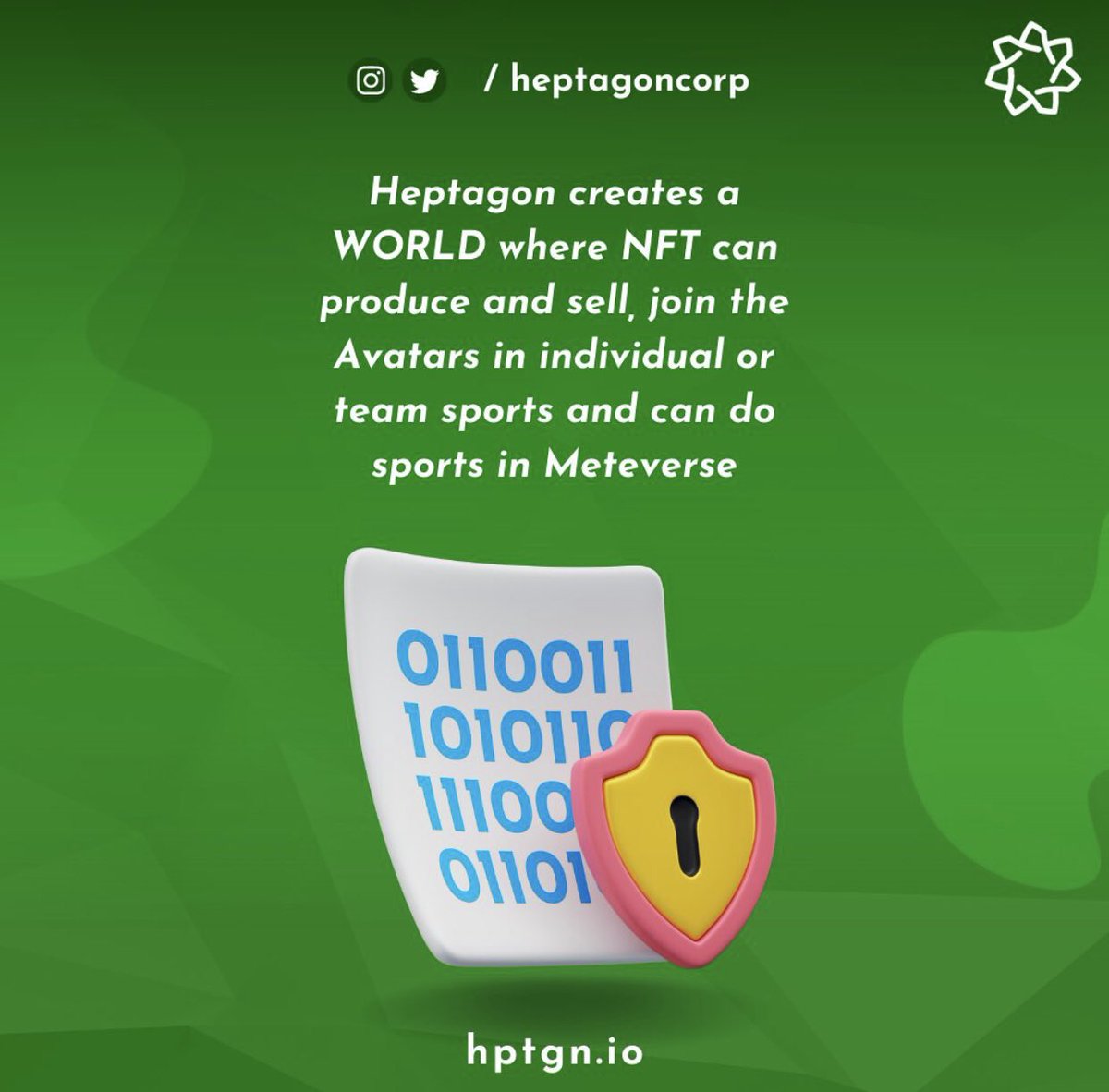 Heptagon (@heptagoncorp) on Twitter photo Heptagon transforms how creators make NFTs!
Join us for more information👉🏻 hptgn.io
#HeptaToken #crypto #NFTGiveaways #Metaverse #LiveStream #vr #vrsport #NFTshill #BNB #BTC #Bitcoin #Airdrop #NFT #ETH #nftcollector #NFTCommunity #NFTProject #MetaverseWorlds Heptagon transforms how creators make NFTs!
Join us for more information👉🏻 hptgn.io
#HeptaToken #crypto #NFTGiveaways #Metaverse #LiveStream #vr #vrsport #NFTshill #BNB #BTC #Bitcoin #Airdrop #NFT #ETH #nftcollector #NFTCommunity #NFTProject #MetaverseWorlds