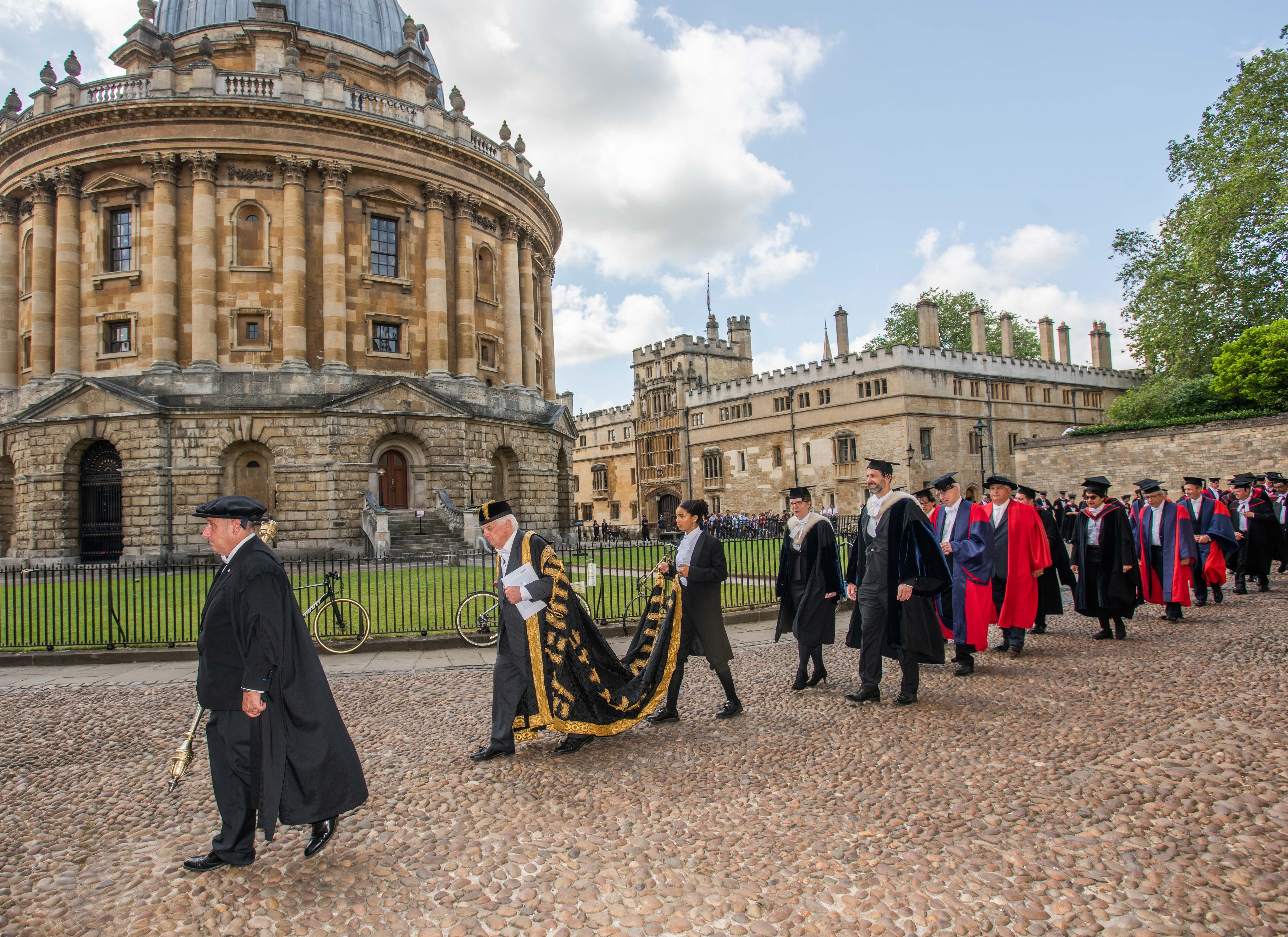 The Encaenia procession outside the Radcliffe Camera.