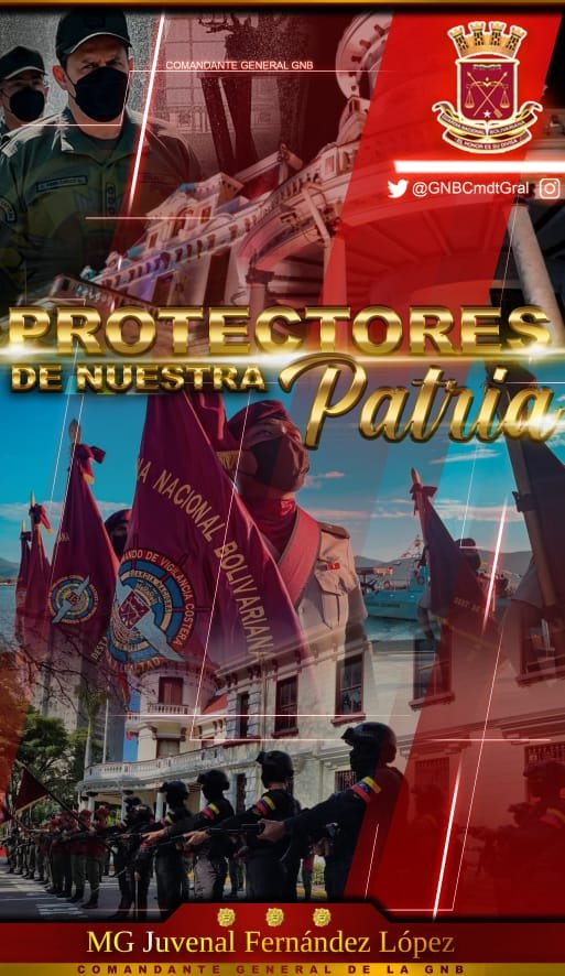 Aguerridos y fieles defensores de la Patria Venezolana, que diariamente luchan para mantener la seguridad, protección y paz en casa rincon de nuestra Soberanía 
#PuebloYGNBUnidosVenciendo