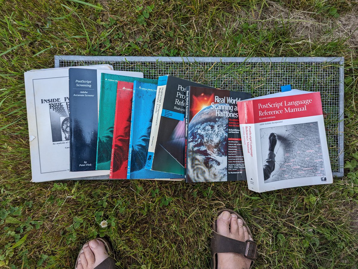 grymoire's tweet image. Anyone need a collection of #PostScript books?