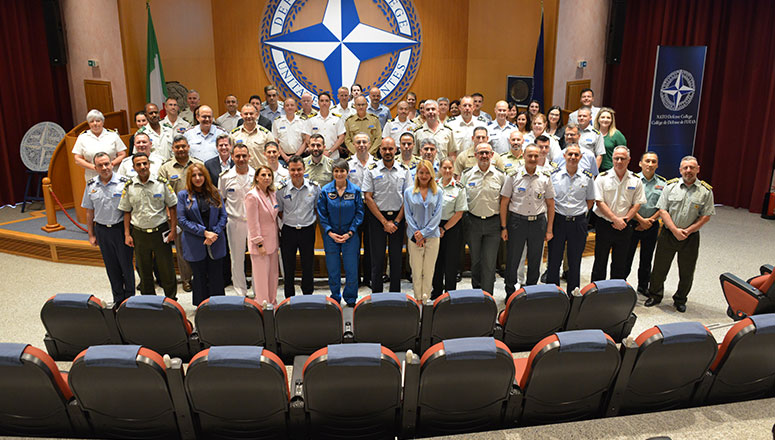 NATO_DefCollege's tweet photo. On 21 June 2023, @esa astronaut, @AstroSamantha, visited the NDC to deliver a Lecture of Opportunity to SC 142. She talked about:

🚀 Space missions
💡Relevance of space exploration for scientific progress
👉What’s next in space exploration

https://t.co/DMkeyVPNRS

#Education https://t.co/19LSesx9zA