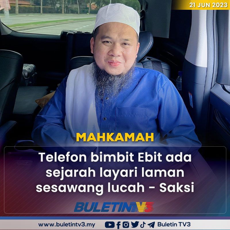BuletinTV3's tweet photo. MAHKAMAH | Saksi ketujuh perbicaraan kes pendakwah Ebit Lew hari ini menyambung keterangan dengan memberitahu mahkamah bahawa terdapat sejarah melayari laman sesawang lucah pada telefon bimbit yang dianalisisnya. https://t.co/eDBqQZHJvN