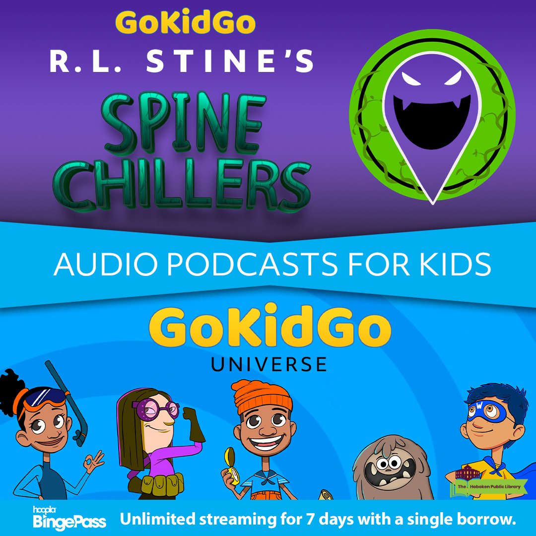 Going on a family road trip? Borrow hoopla's GoKidGo Universe BingePass, a one-borrow collection featuring 11 audio podcast series for kids with hundreds of hours of great stories and engaging activities. Check out hoopla's BingePass collection at hoopla.app.link/g4aVW7RxHyb.