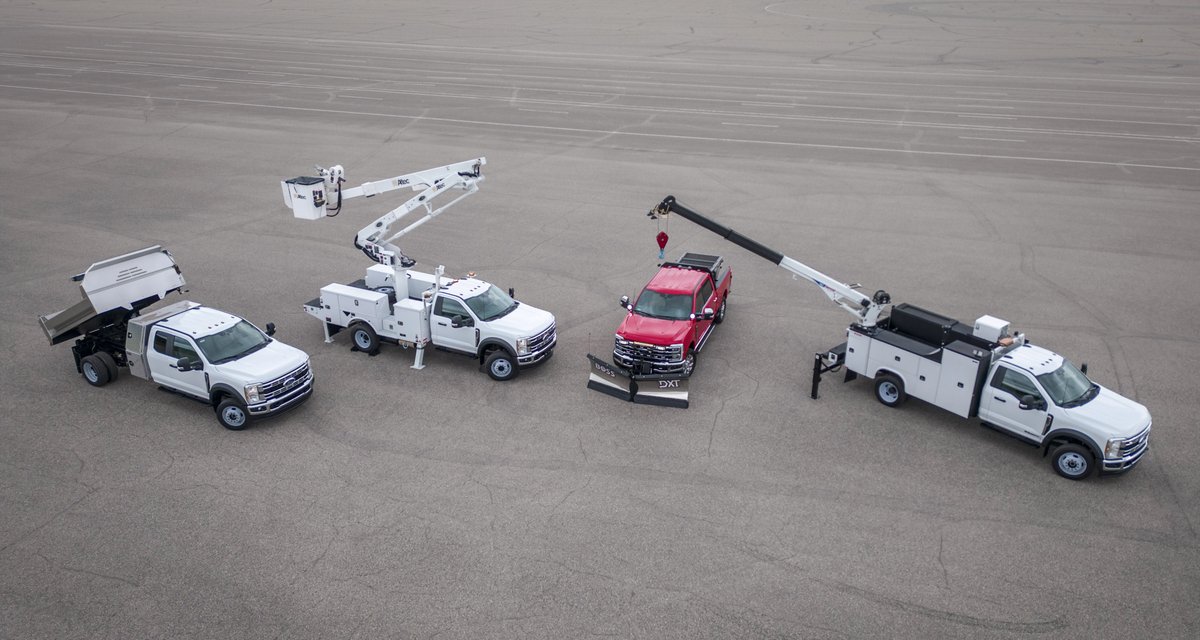 tedcannis's tweet photo. Behind the wheel of our new Super Duty! With work-ready features like Pro Power Onboard, assisted towing, and an integrated upfit process that makes installing custom equipment easy. All that, and NEW fighter jet-inspired tech!

https://t.co/SNXDFKmep4

@FordPro #SuperDuty https://t.co/PAYcwU75Rc