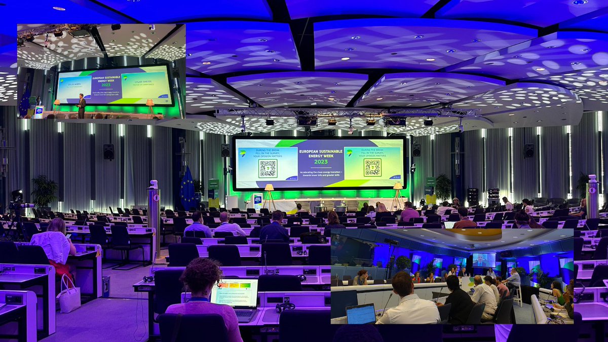 eSAFEbuildings's tweet photo. #EUSEW2023 &amp; the importance of the #buildingssector to:

🌍help combat climate change 
⚡️tackle energy poverty
💁‍♀️ensure cost savings, job creation and health benefits
🇪🇺achieve the 2050 net zero target

What a great Day 2 💚 https://t.co/8W5inTug9U
