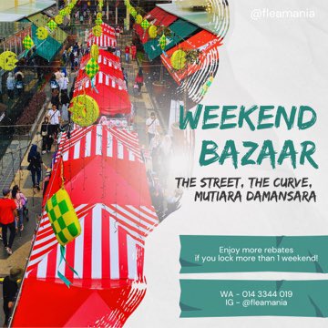KeyyaKayya's tweet photo. The Street Bazaar @ the Curve dah ada balik guys! Whoever interested to join, can W/A number dekat poster tu! #sharing @ttdiTV https://t.co/6O6SgtzSN1