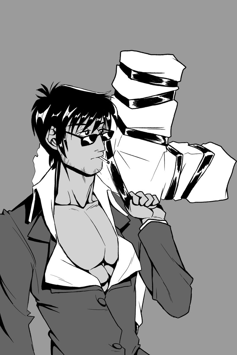 @Karusiek1 I made Wolfwood like i told you but i'm very late my bad ToT actually it was a doodle but i got inspired.

#trigun_stampede #trigunfanart