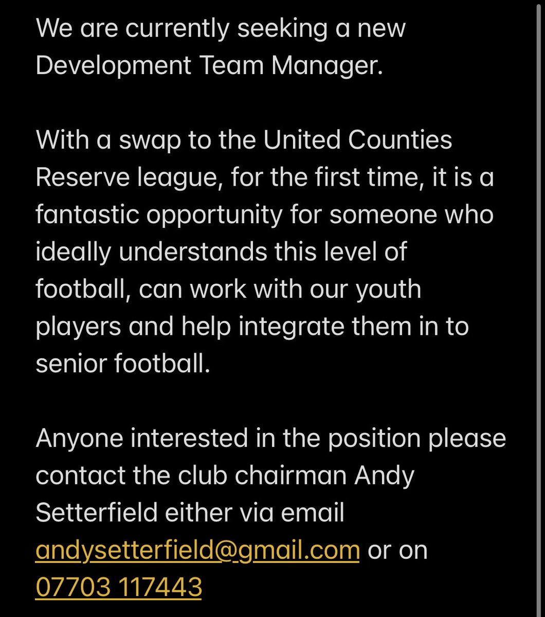 🚨🚨🚨 New Developement Team Manager required🚨🚨🚨