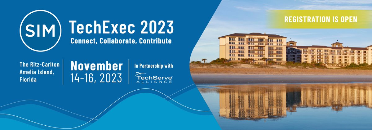 #ICYMI: Registration is open for SIM TechExec 2023: Connect, Collaborate, Contribute! Join us at The Ritz-Carlton Amelia Island, Florida, November 14-16. Register now to lock in our early bird rates ⬇️ simtechexec.org/2023/ #SIMTechExec2023 #ITLeaders #CIO #CTO