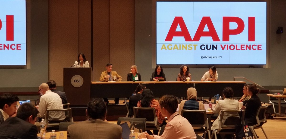 Inspiring discussion today at #AAPIAgainstGunViolence on how the #AAPI community is taking action &amp; making strides to address gun violence - from advocating for safe storage laws to championing an assault weapons ban. We're proud to see so many of us fighting for gun safety!