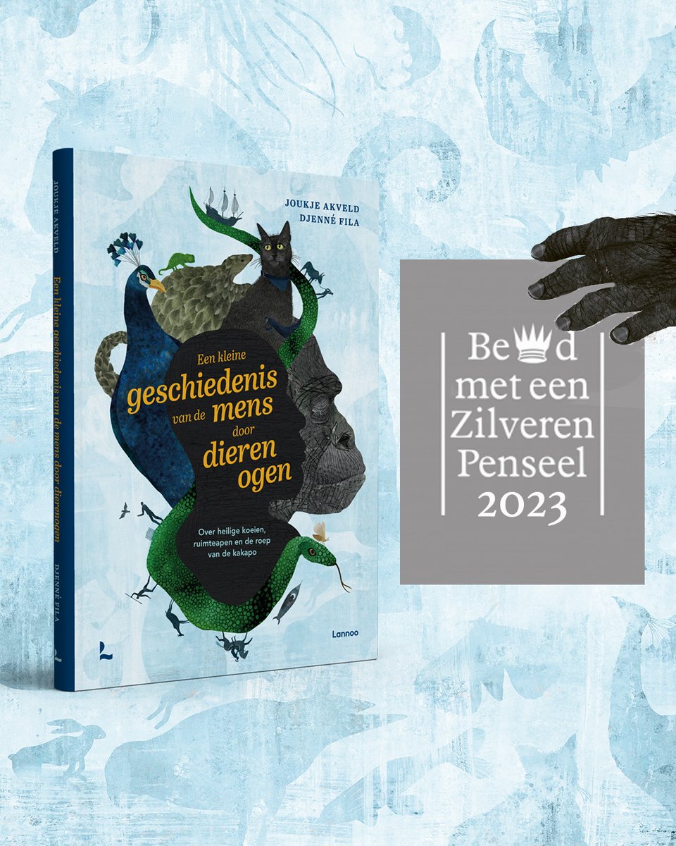 Proficiat Djenné Fila! 'Een kleine geschiedenis van de mens door dierenogen' wordt bekroond met een Zilveren Penseel! 🖌