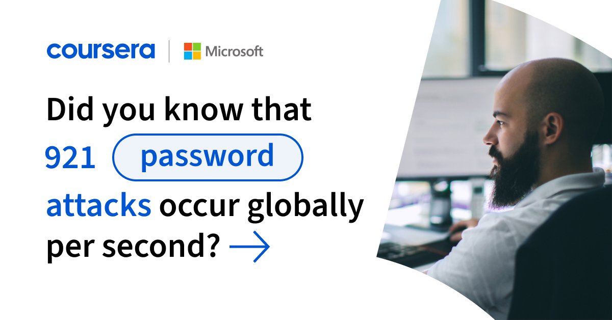 coursera's tweet photo. Are you ready to dive into the world of cybersecurity?🔐💻 Protect businesses from cyber attacks with the skills taught in the new @Microsoft Cybersecurity Analyst Professional Certificate! Pre-enroll for exclusive benefits. https://t.co/z9IKqq5q9C https://t.co/A62W9EA2Ia